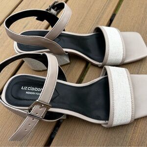 Liz Claiborne Tan and White Heels with Elegant Design